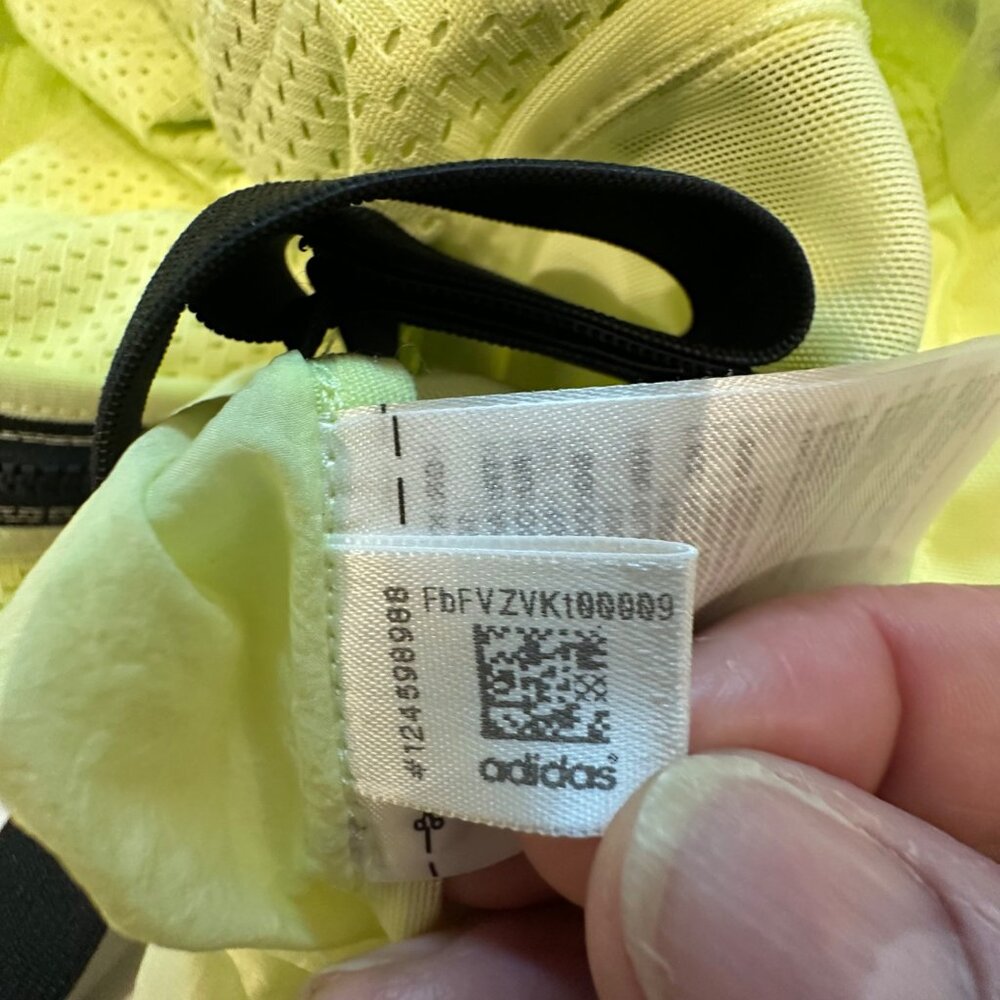 Adidas W.N.D. Womens Multi Sport Jacket L Lightweight Nylon Yellow - Picture 14 of 15